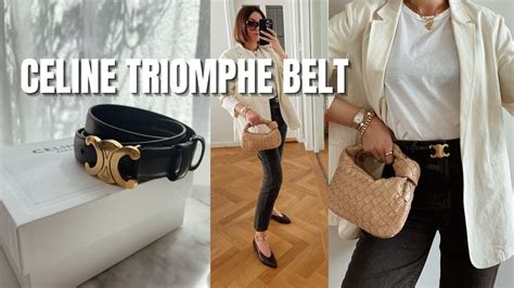 celine triomphe belt reversible|celine triomphe belt size guide.